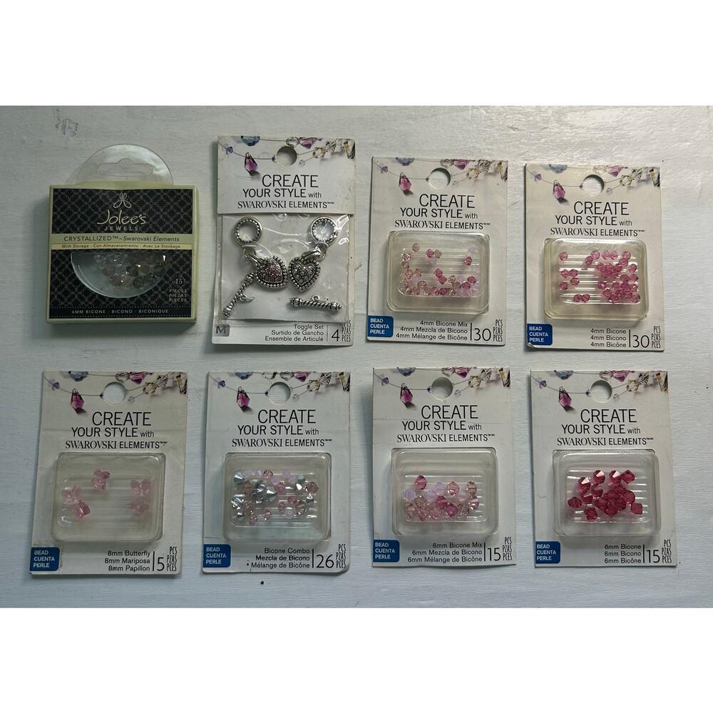Swarovski Crystal Bead Lot Pink Mix EK Success Jolee's